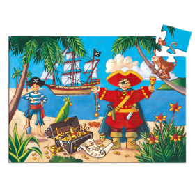 Poster puzzle le pirate et son trésor