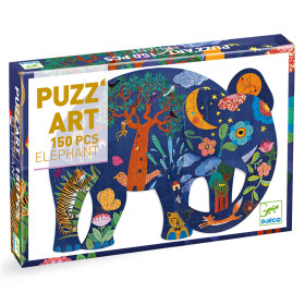 boîte puzzle éléphant de face