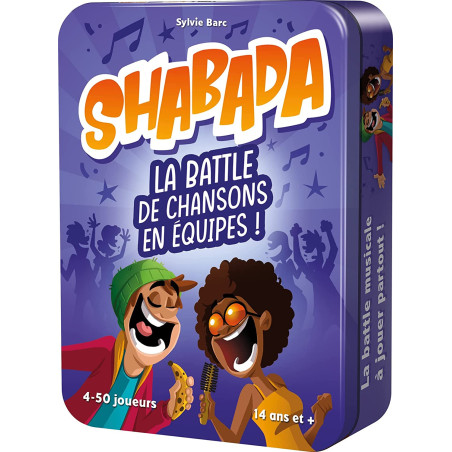 Boite d'emballage métalique du jeu Shabada