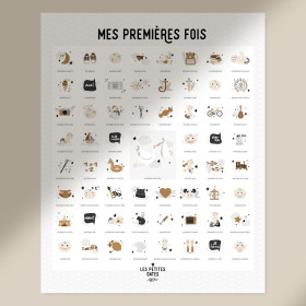 Premières fois de ma vie d'enfant - Affiche à gratter