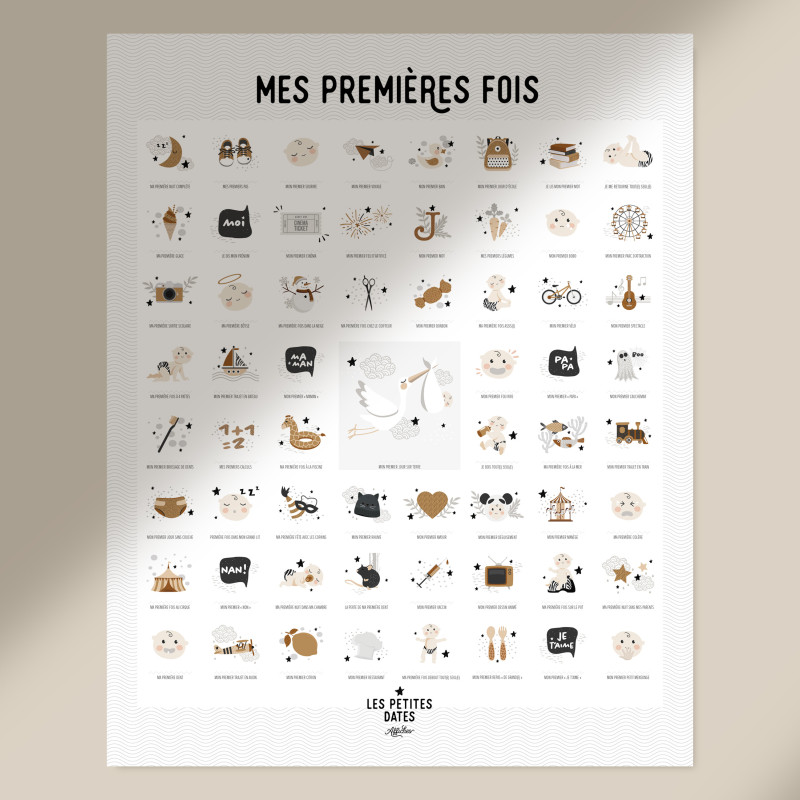 Premières fois de ma vie d'enfant - Affiche à gratter