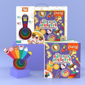 Boite d'emballage et ustensiles du jeu Coffret kids les gâteaux et desserts incontournables