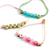 3 bracelets avec perles alphabet