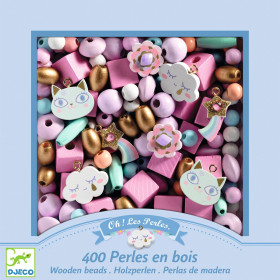 boîte perles en bois arc-en-ciel