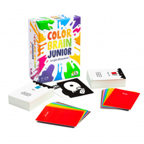boite d'emballage du jeu avec les cartes du jeu Color brain junior