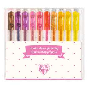 10 mini stylos gel candy -...