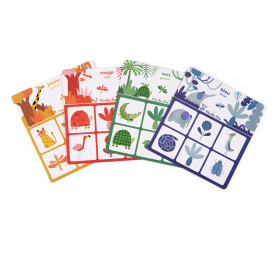 cartes du jeu de loto des couleurs