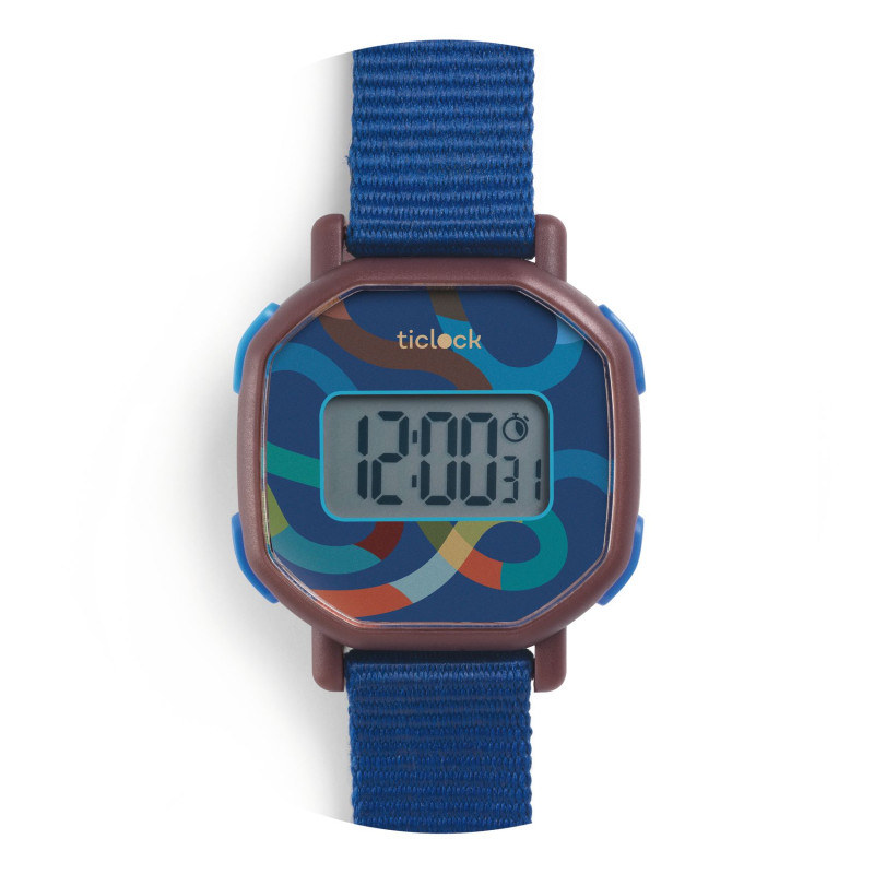 montre digitale Blue Volute