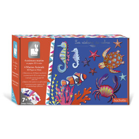 boîte du kit créatif trophées animaux marins