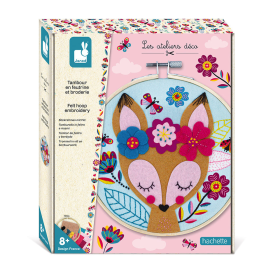 boîte kit créatif tambour en feutrine et broderie