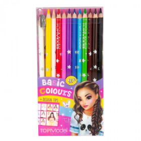 pochette 12 crayons de couleur Top Model