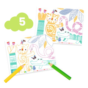 activité coloriage numéro 5 du coffret la souris et ses amis