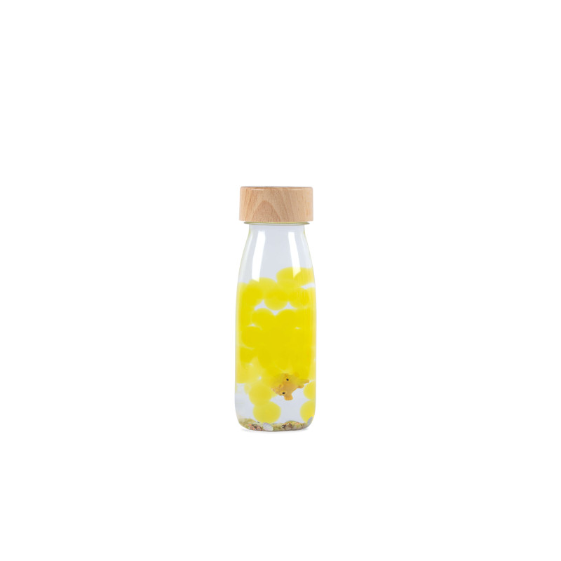 bouteille sensorielle poisson globe jaune