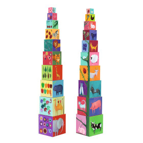 2 tours de cubes nature et animaux