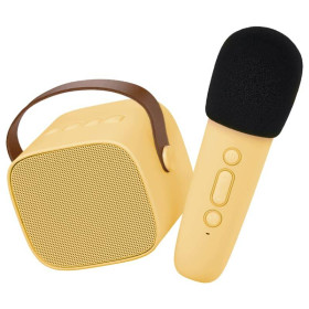 enceinte et micro jaune Lalarma