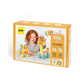 Boîte du kit de construction Stix 60 pièces Oppi