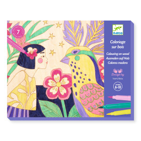 coffret coloriage bois sweet girls - djeco