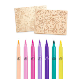 contenu du coffret coloriage bois sweet girls