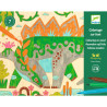 coffret coloriage bois dino world - djeco