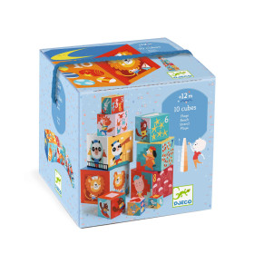 boite d'emballage du jeu 10 cubes à empiler la plage premier age