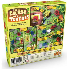 face arrière de la boite d'emballage  du jeu La course des tortues