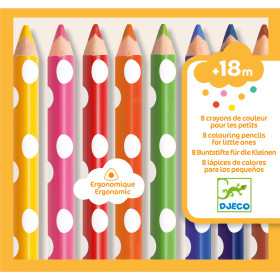 boite d'emballage des 8 crayons de couleurs pour les petits