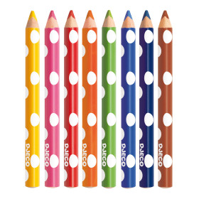 face arrière des 8 crayons de couleurs pour les petits