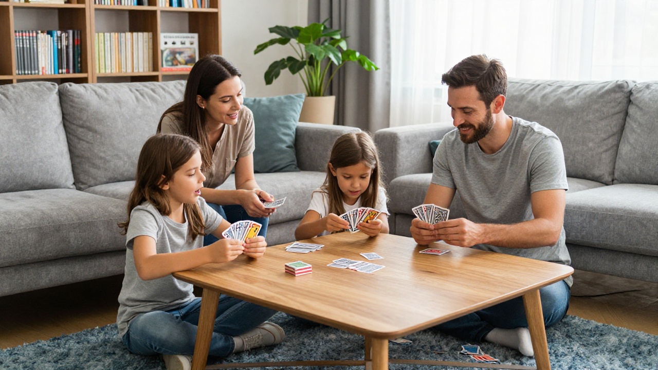 Illustration des règles du jeu Uno avec instructions de la partie